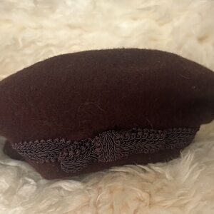 Vintage Brown Wool Beret
